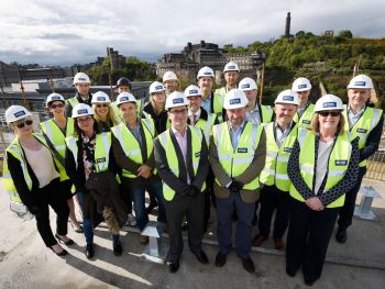 Group photo of the topping out ceremony