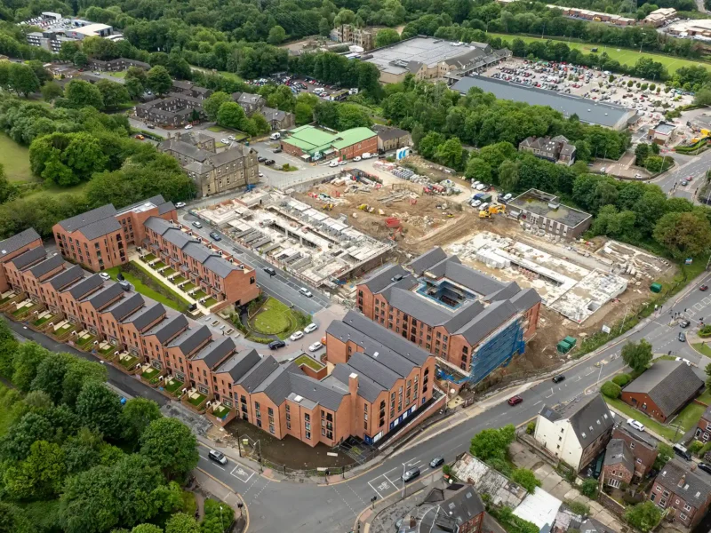 Caddick Beecroft development from the air.