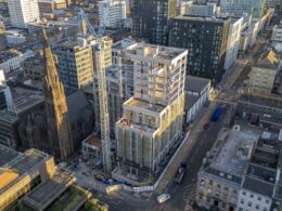 Aerial view of Artisan’s St Vincent Studios development at 292 St Vincent Street, Glasgow